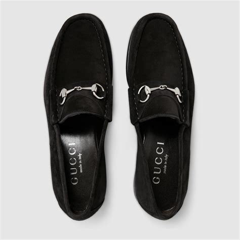 mens black suede gucci loafers|gucci backless loafers women.